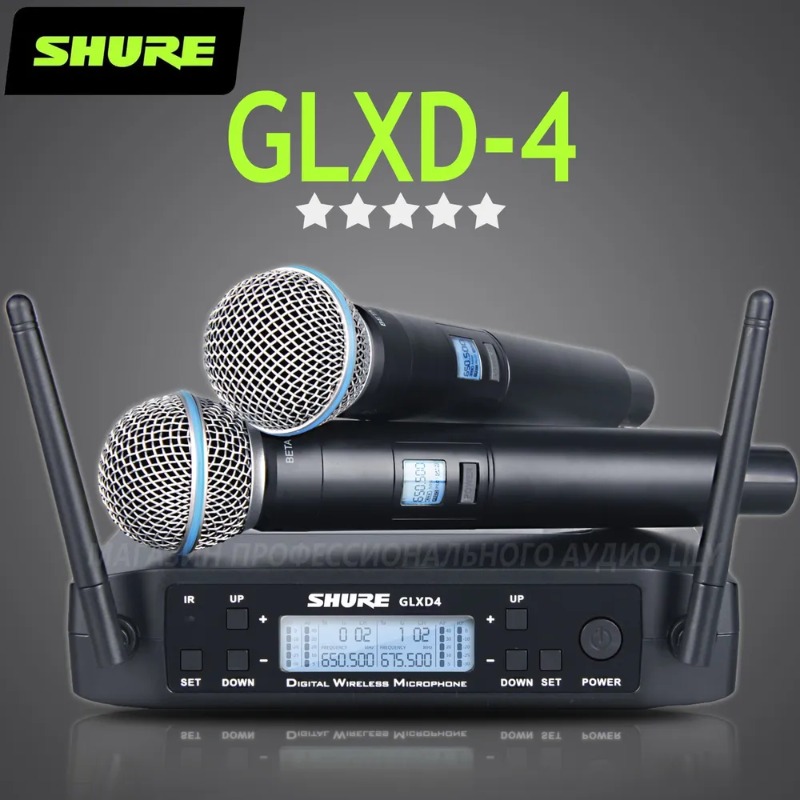 Condenser Microphone Kit - Shure GLXD4 BETA 58A Professional Wireless