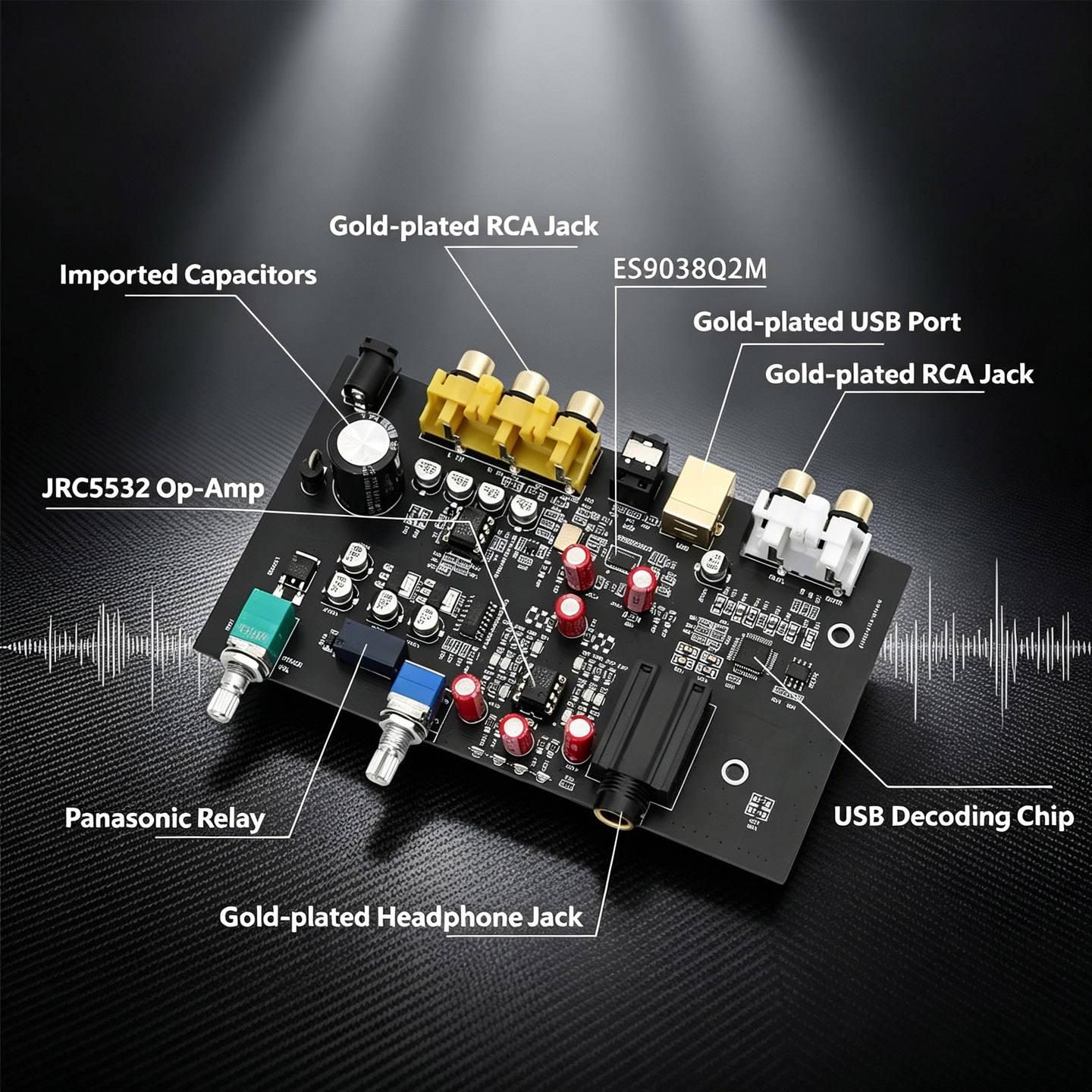 YJCO ES9038Q2M HiFi DAC Decode - Hifi Amplifier Board ulasan dan harga