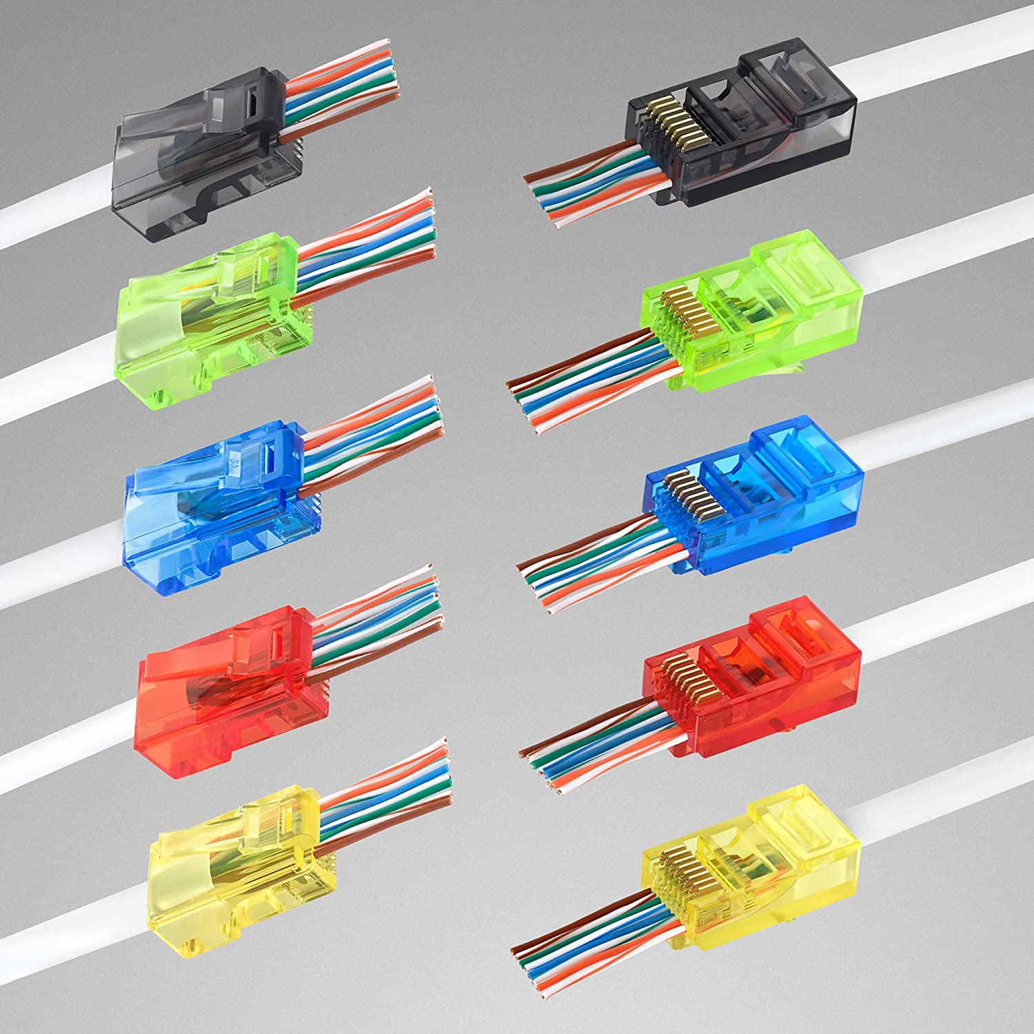 ZoeRax 100Pcs RJ45 Cat6 Connec - Rj45 Jack ulasan dan harga