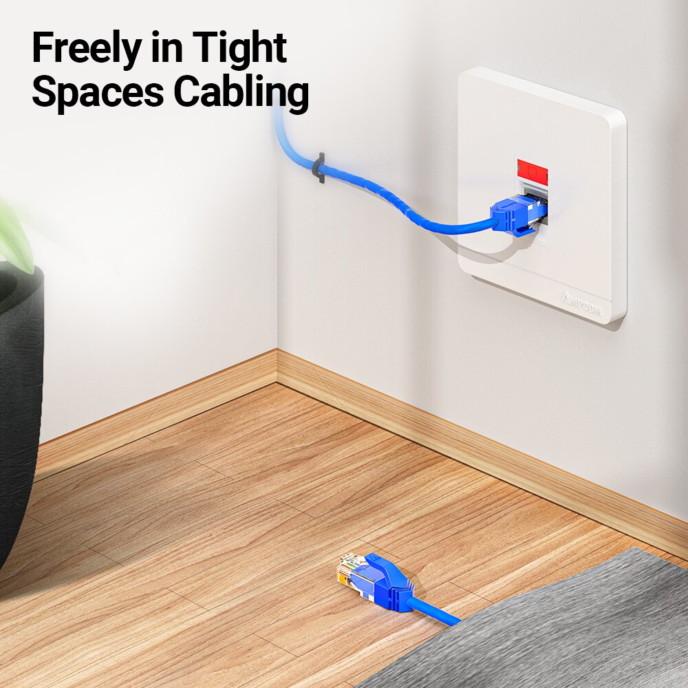 AMPCOM Ultra Slim Cat6a Networ - Rj45 Jack ulasan dan harga