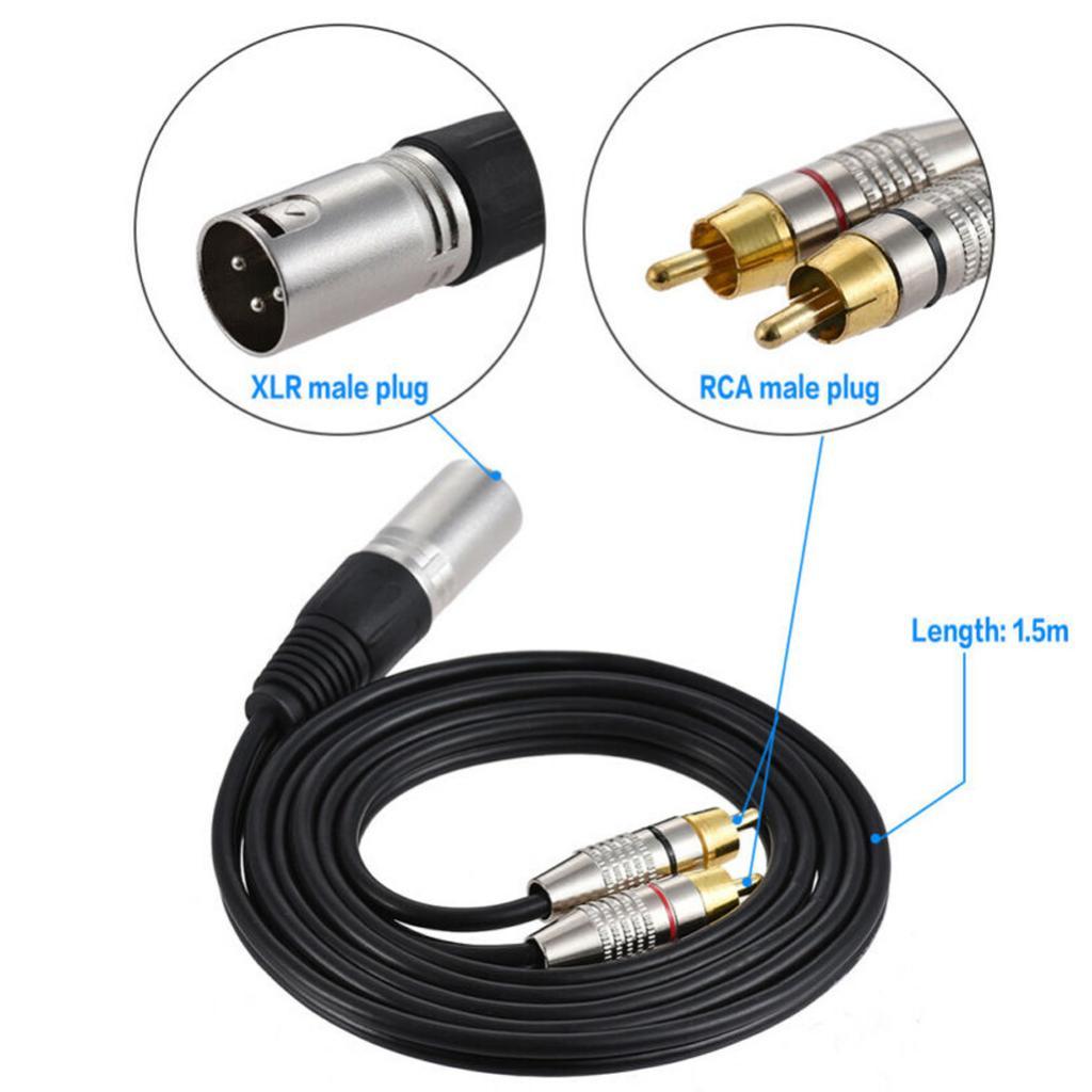 XLR Audio Splitter Cable to Rc - Audio Cable Rca ulasan dan harga