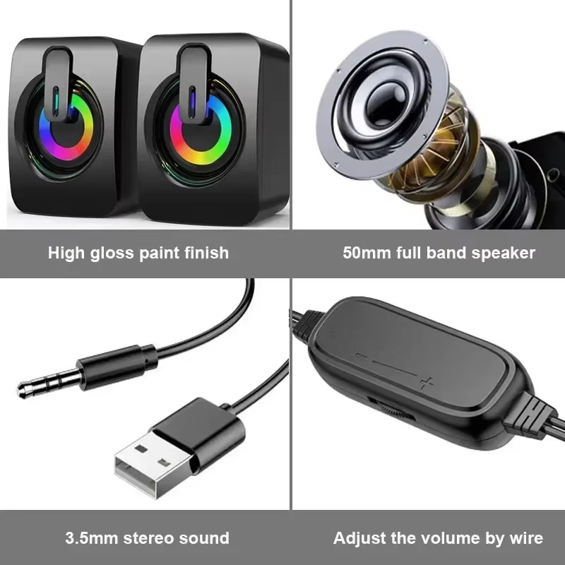 Portable Wired USB Speaker HiF - Speaker Wire ulasan dan harga