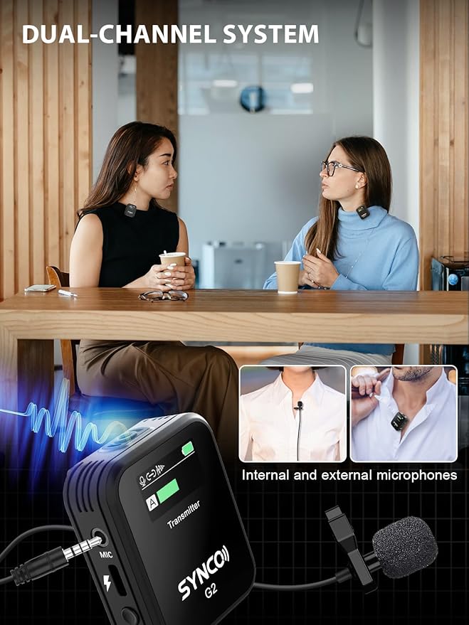 SYNCO Wireless Lavalier Microp - Condenser Microphone Kit ulasan dan harga
