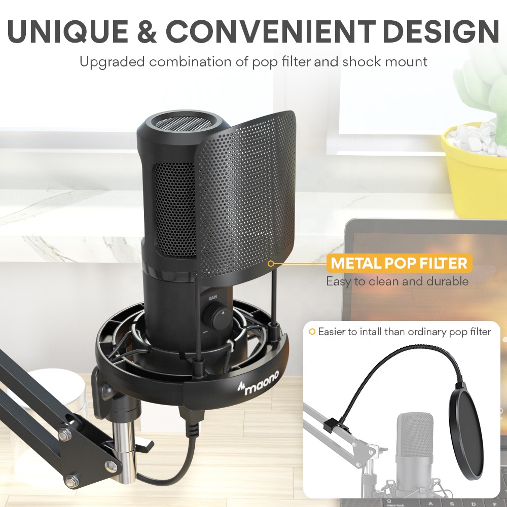 MAONO Professional Microphone  - Condenser Microphone Kit ulasan dan harga