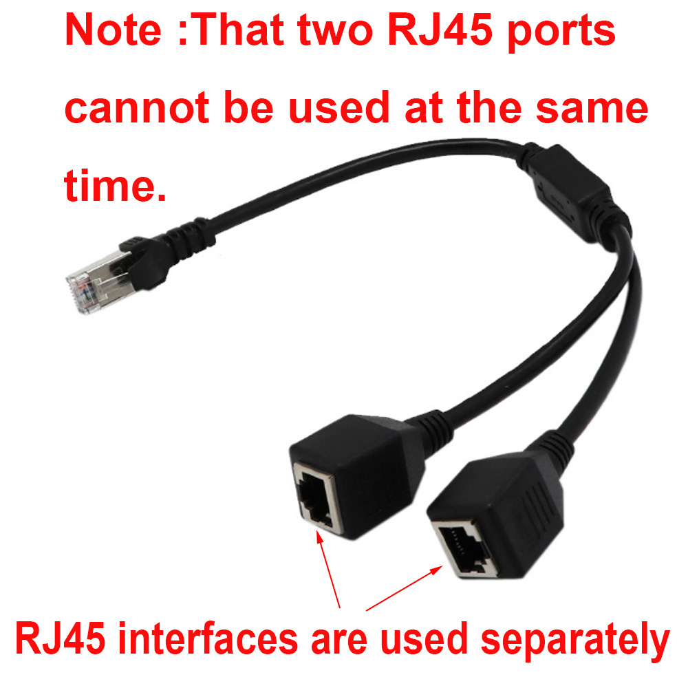 RJ45 1 Male to 2 Female LAN Ca - Rj45 Jack ulasan dan harga