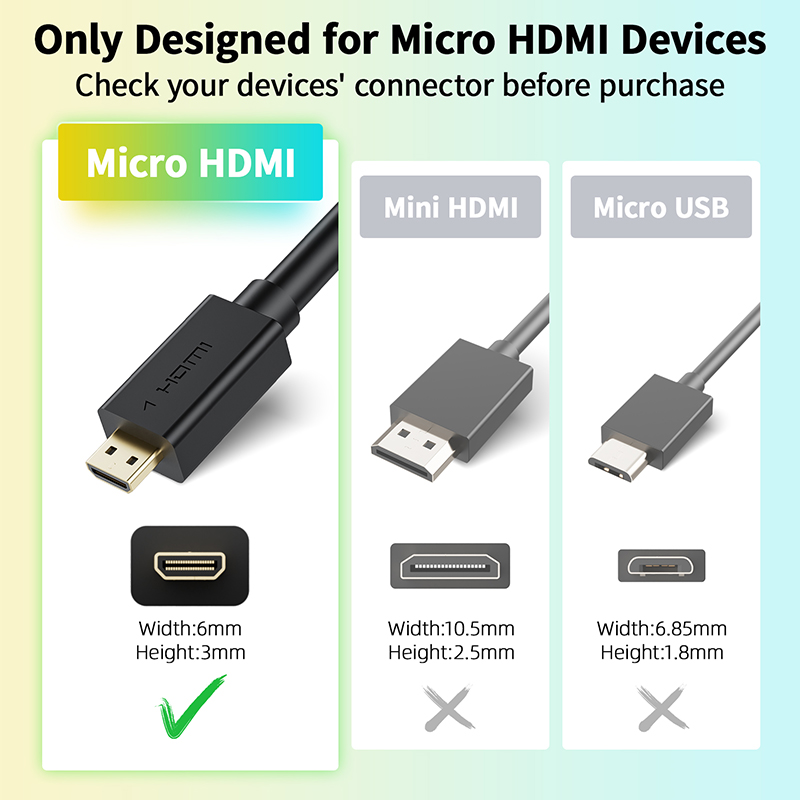 4K Micro HDMI to HDMI Cable Ad - Mdi Cable ulasan dan harga