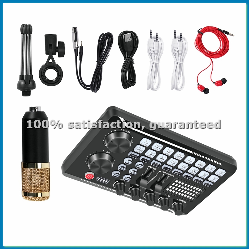 F998 Sound Card Kit,BM-800 Mic - Condenser Microphone Kit ulasan dan harga