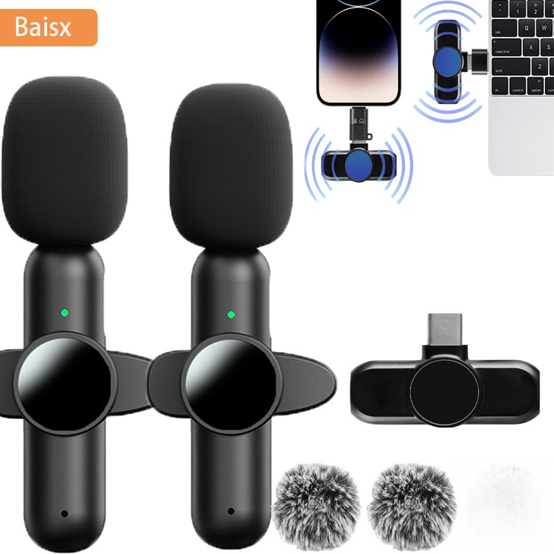Wireless Lavalier Microphone f - Condenser Microphone Kit ulasan dan harga