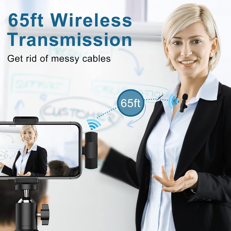 Wireless Lavalier Microphone f - Condenser Microphone Kit ulasan dan harga